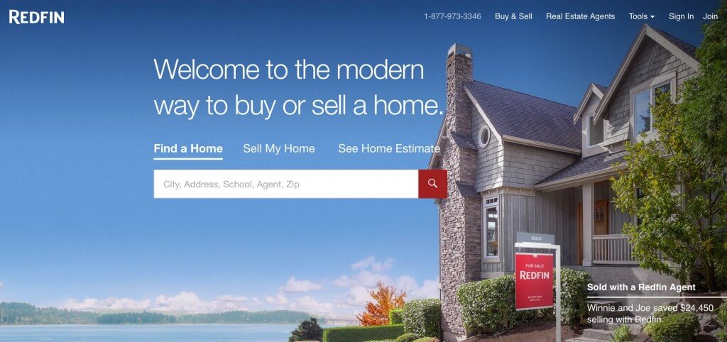 Redfin Homepage